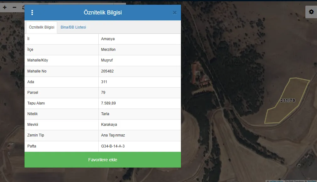 SATILIK MUSRUF KÖYÜ 7589 M2 TARLA