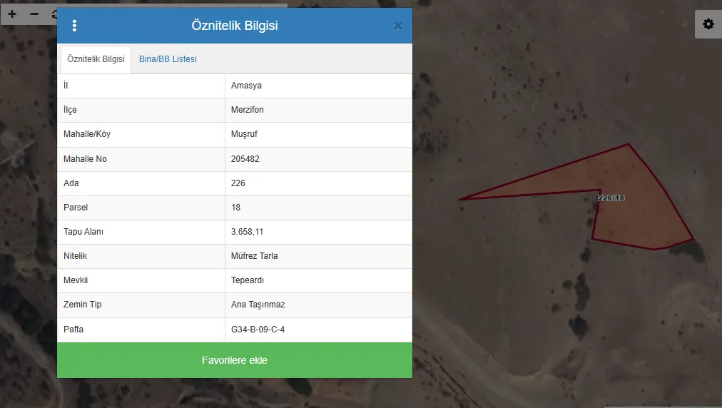 SATILIK MUŞRUF KÖYÜ BARAJ ÜSTÜ 3658 M2 TARLA